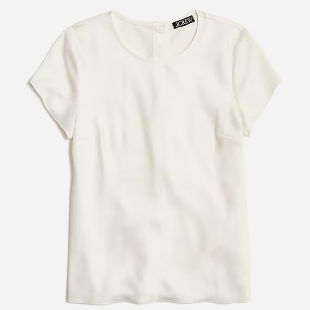 J. Crew Short Sleeve Button Back Top